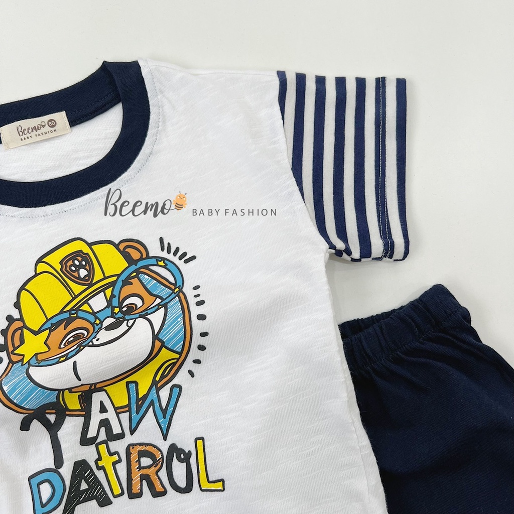 Bộ quần áo cộc tay cho bé trai in hình chó cứu hộ Rubble BEEMO, chất liệu cotton co dãn B072