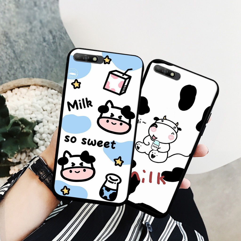 ỐP LƯNG HAUWEI Y7 PRIME 2018/Y7 PRO 2018/Y6 PRIME/Y6  2018 BÒ SỮA HOT TREND GIÁ RẺ