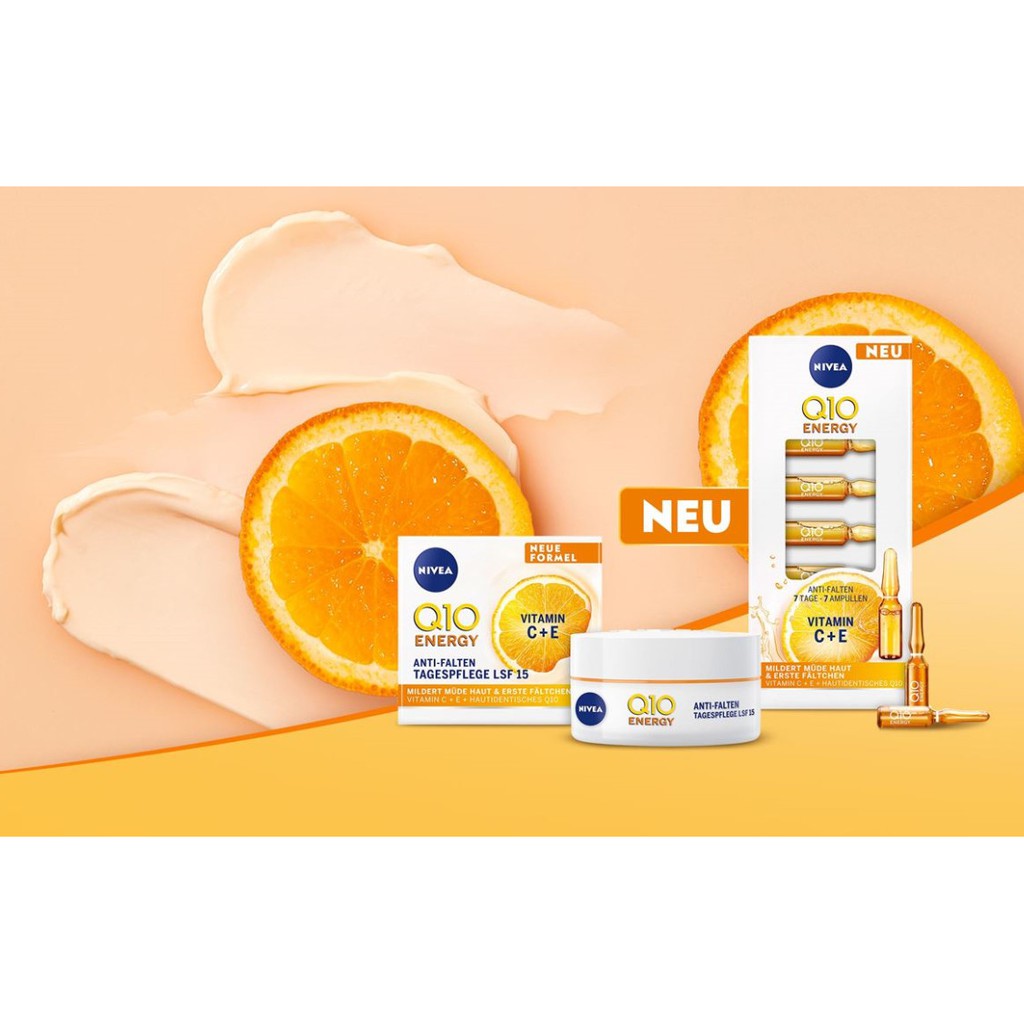 Kem dưỡng trắng da, chống lão hóa Nivea Q10 Energy – Nội địa Đức