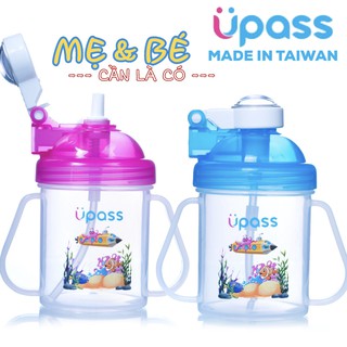 Bình tập uống ống hút cho bé 200ml upass