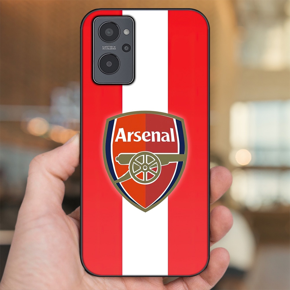 Ốp lưng Realme 9i viền đen in hình Arsenal FC