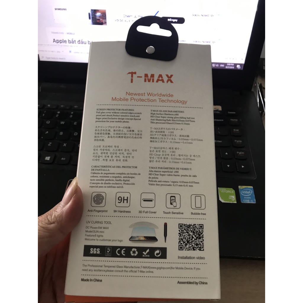 Dán cường lực T-max Full keo UV cảm ứng vân tay cho samsung galaxy Note 10 Note 10 Plus - Huco Việt Nam
