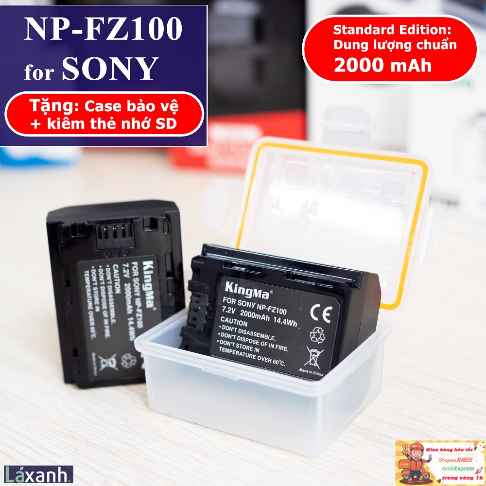 Pin sạc máy ảnh chính hãng KINGMA FZ100 NP-FZ100 NPFZ100 cho SONY Alpha 9 A9 A9R A74 A7R III A7R MARK 3 4 A7 III A7M3