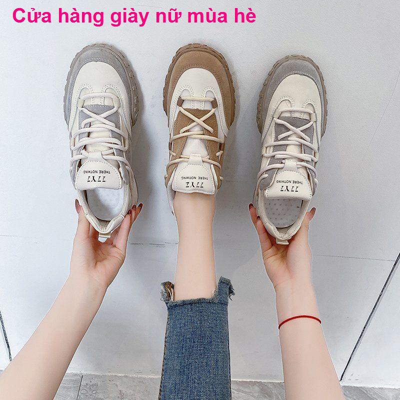 Giày Forrest Gump nữ xuân trắng 2021 New Spring casual all -match thể thao trong triều vải