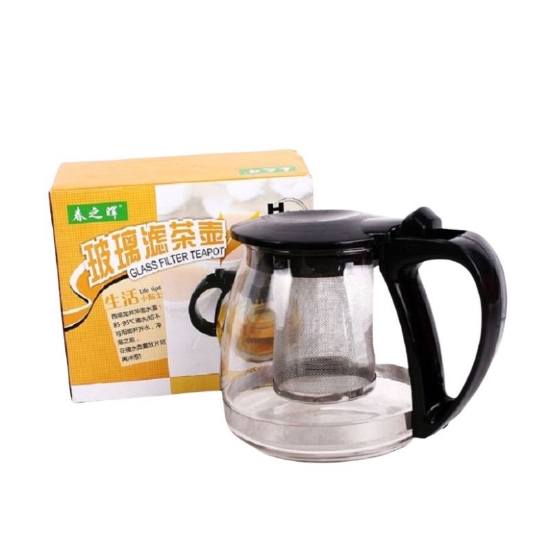 Ấm Pha Trà Thuỷ Tinh Có Lưới Lọc (700ml - 1,3 Lít)