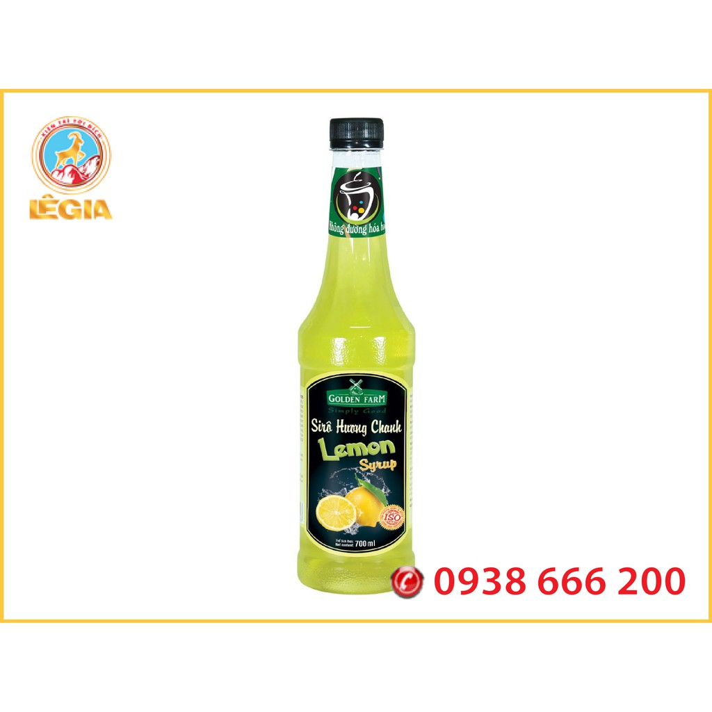 Siro GOLDEN FARM Chanh 700ML (GOLDEN FARM LEMON SYRUP)