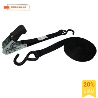 Dây ràng đồ xe máy, dây chằng xe máy có tăng đơ bản 25 dài 5m tải 800kg móc S (cán nhựa)