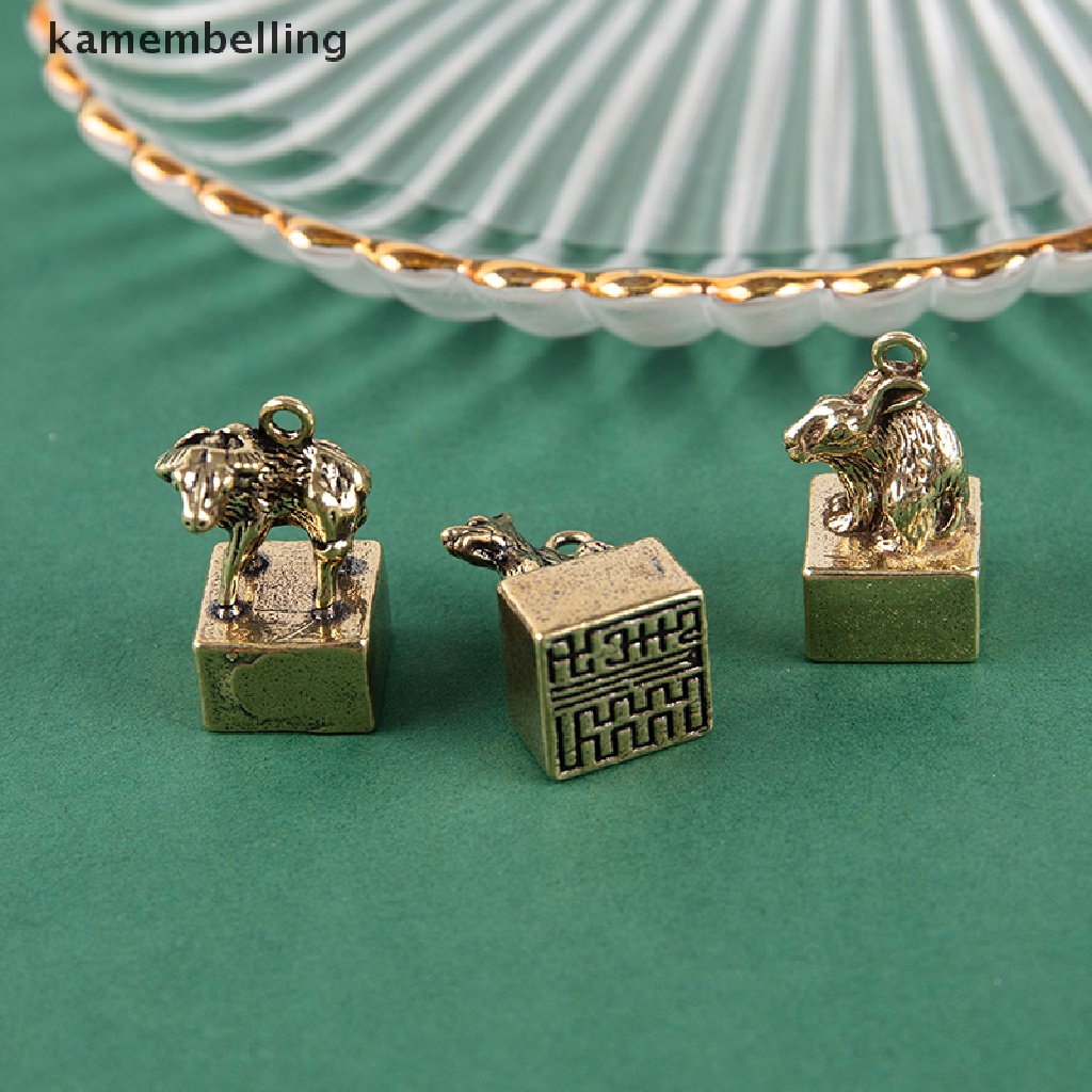 Kamembelling Móc Chìa Khóa Bằng Đồng Thau Trơn Chất Lượng Cao Mặt Hình Cung Hoàng Đạo Trung Quốc Sáng Tạo Phù Hợp Với Bàn Làm Việc