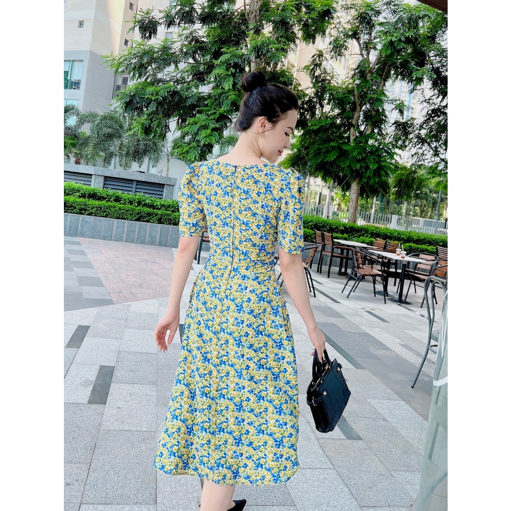 ĐẦM XÒE HOA TIỂU THƯ CỔ KẾT HOA HỒNG – M05