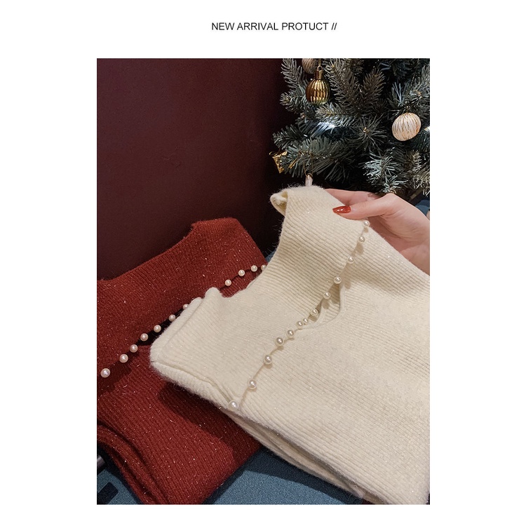 Áo Sweater Cổ Tròn Dáng Ôm Phong Cách Hàn Quốc Thời Trang Mùa Thu Cho Nữ