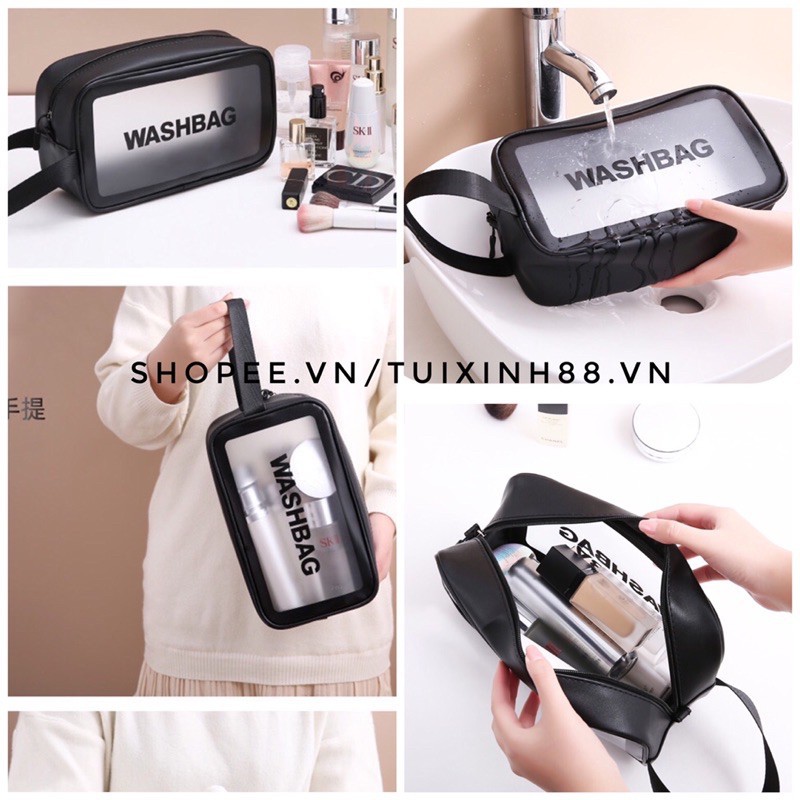 Túi Đựng Mỹ Phẩm, Đồ Trang Điểm Đi Du Lịch Đựng Đồ Cá Nhân Washbag Trong Suốt Chống Thấm Nước Tiện Lợi Nhiều Kích Thước