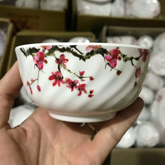 Tô chẹt hoa Sakura Melamine 100%