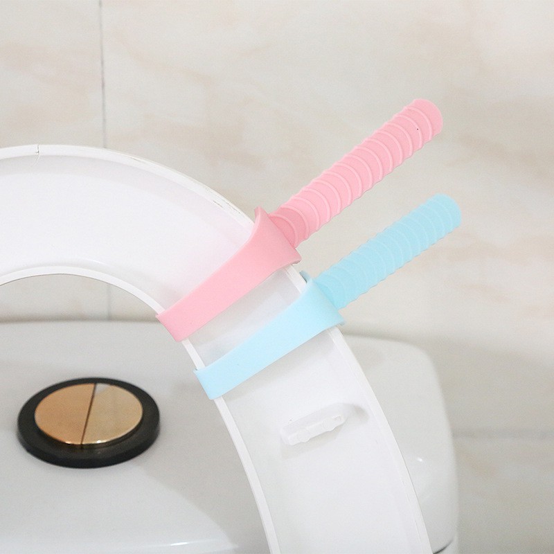 Dụng cụ dây silicon nâng nhấc mở lật nắp bồn cầu toilet thông minh tiện dụng kháng khuẩn cho bé
