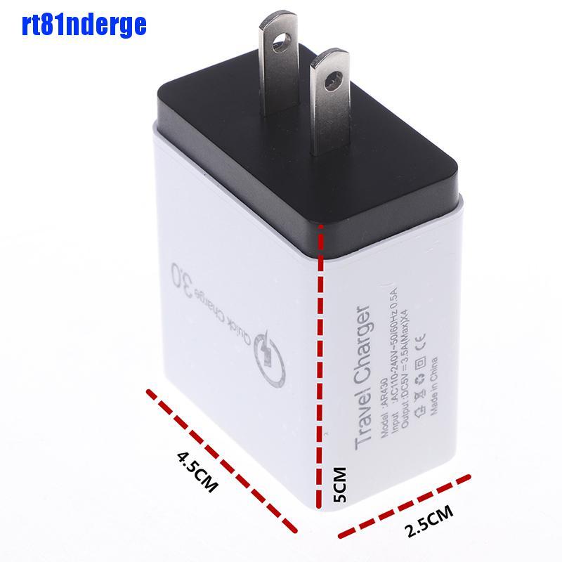 Cốc sạc USB 4 cổng 3.0 3A tiện lợi cho du lịch