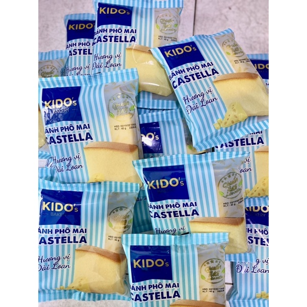 COMBO 5 CÁI BÁNH MÌ TƯƠI KIDO’S VỊ PHÔ MAI CASTELLA HSD:7-9 NGÀY
