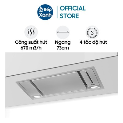 [FREESHIP HCM] Máy Hút Mùi Âm Tủ Malloca Hidden K-730 - Ngang 73cm - Công Suất Hút 670m3/h