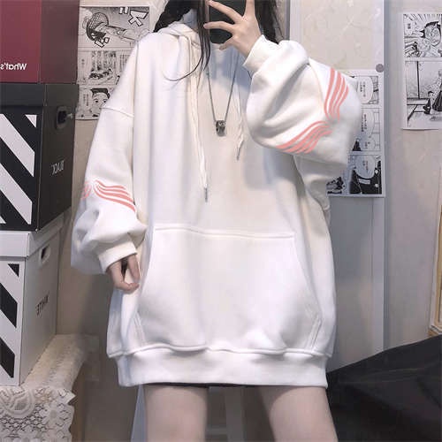 Jiashucheng Áo Hoodie Dáng Rộng Plus Size Phong Cách Harajuku Cho Nữ
