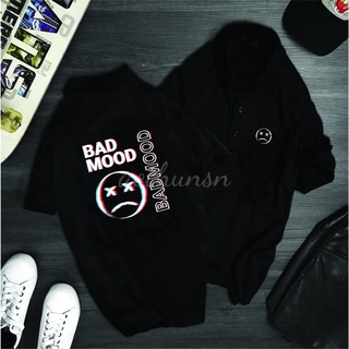 Áo thun cổ trụ cổ bâu polo Bad Mood