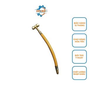 Vòi, dây bơm lốp xe 2 đầu búa, bơm lốp xe máy, ô tô, xe đạp tiện dụng cắm trực tiếp vào đầu hơi không cần đồng hồ