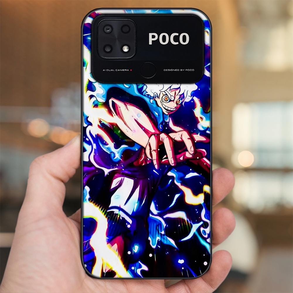 Ốp lưng Xiaomi Poco C40 viền đen in hình Luffy One Piece
