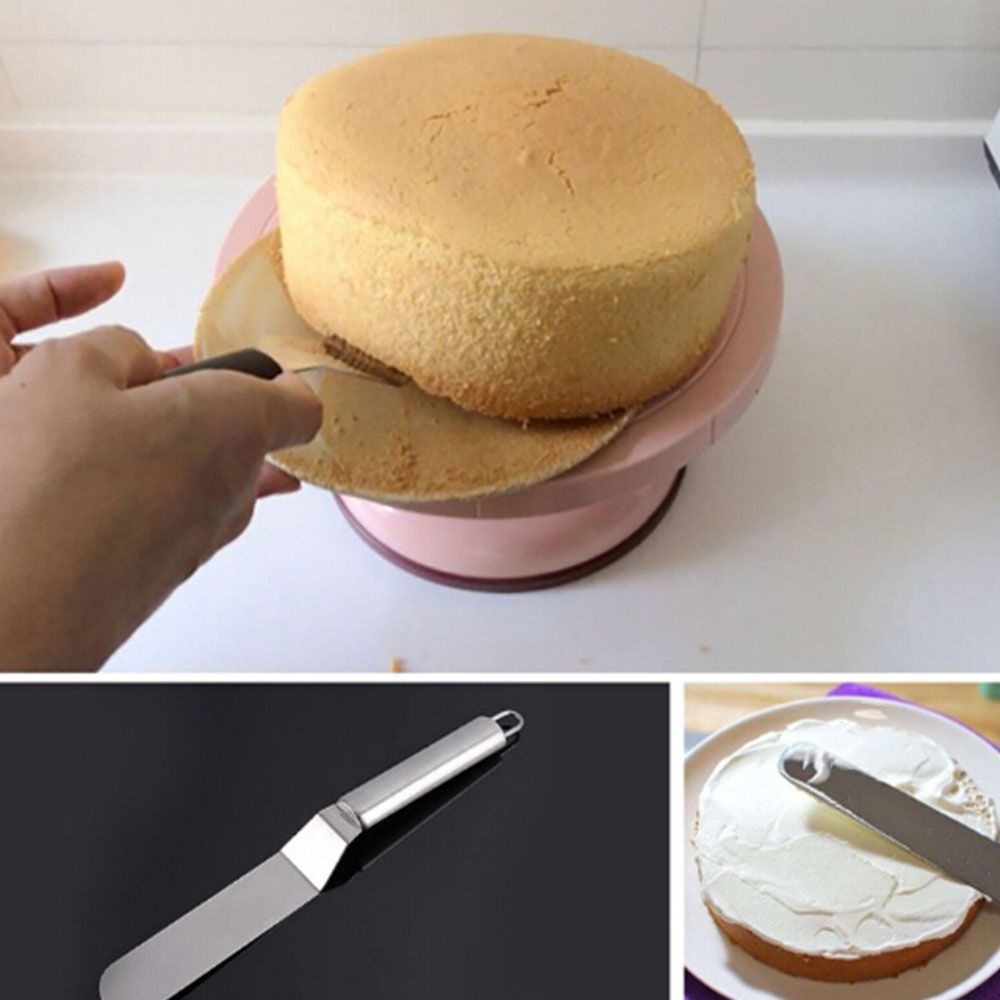 Dụng cụ phết kem 6/8/10 inch bằng thép không gỉ dùng trang trí bánh DIY