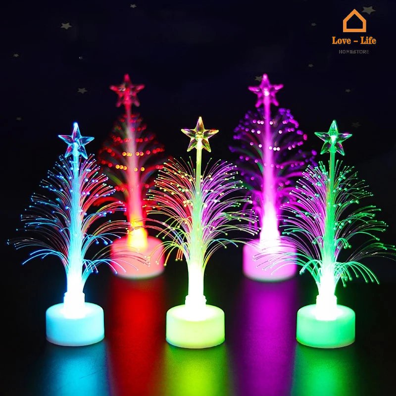 1 Cây Thông Giáng Sinh Có Đèn LED Phát Sáng Nhiều Màu Trang Trí Nhà Cửa