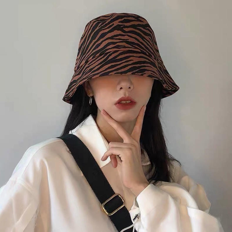 Nón mũ Bucket ngựa vằn Bò Sữa LUHAZO mũ vành tròn hoạ tiết phong cách Ulzzang unisex cho nam và nữ K1T1-3