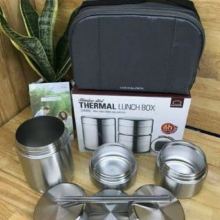 🍒🍒 bộ hộp cơm giữ nhiệt inox 304 lock&lock-lhc8016