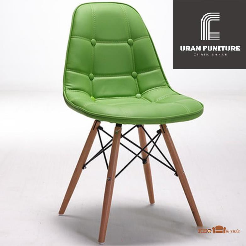 GHẾ EAMES BỌC DA CÚC CHÂN GỖ - BH MỘT NĂM  - GHẾ ĂN, GHẾ CÀ PHÊ, GHẾ LÀM VIỆC, GHẾ VĂN PHÒNG