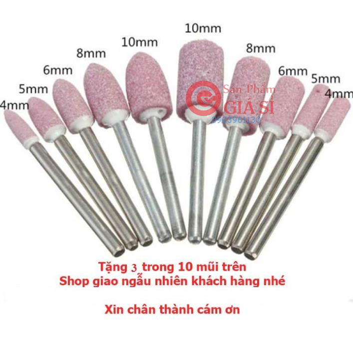 mũi mài đá mài ngọc, mài răng sứ, mài mài móng tay hàng hịn (30 mũi mài + 3 mũi đá) chân cán 2.35mm ❤️freeship❤️
