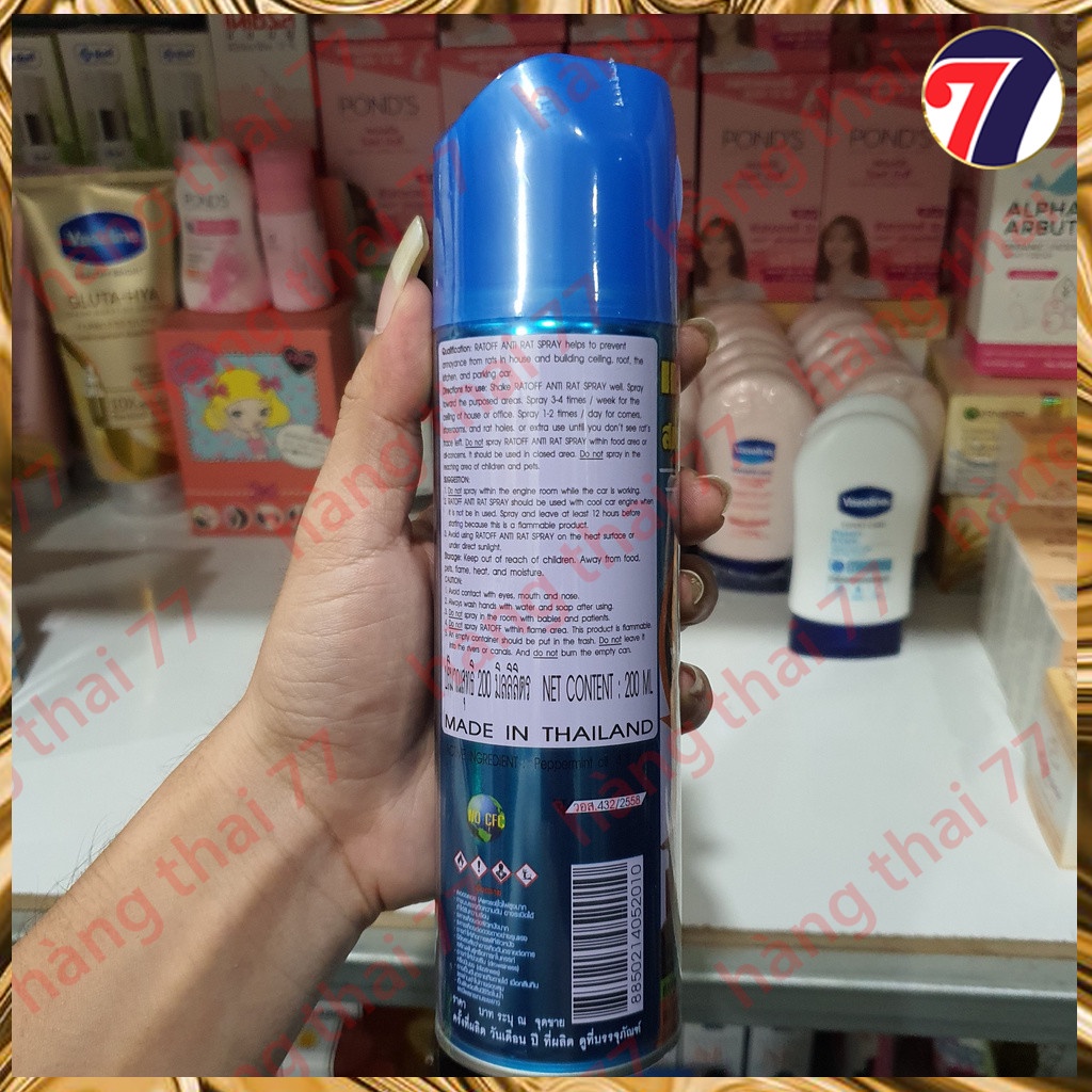 Chai Xịt Đuổi Chuột Nhập Khẩu Thái Lan - RAT OFF ANTI RAT SPRAY 200ml