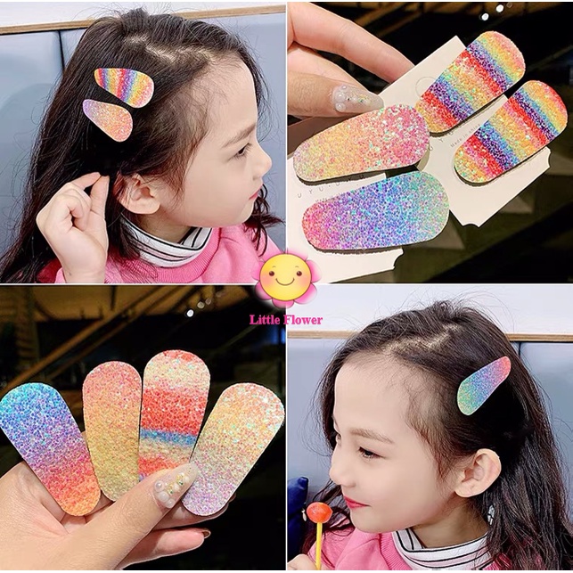 Kẹp Tóc Hoạ Tiết Cầu Vồng Cho Bé-Set 2 Kẹp Tóc Dễ Thương