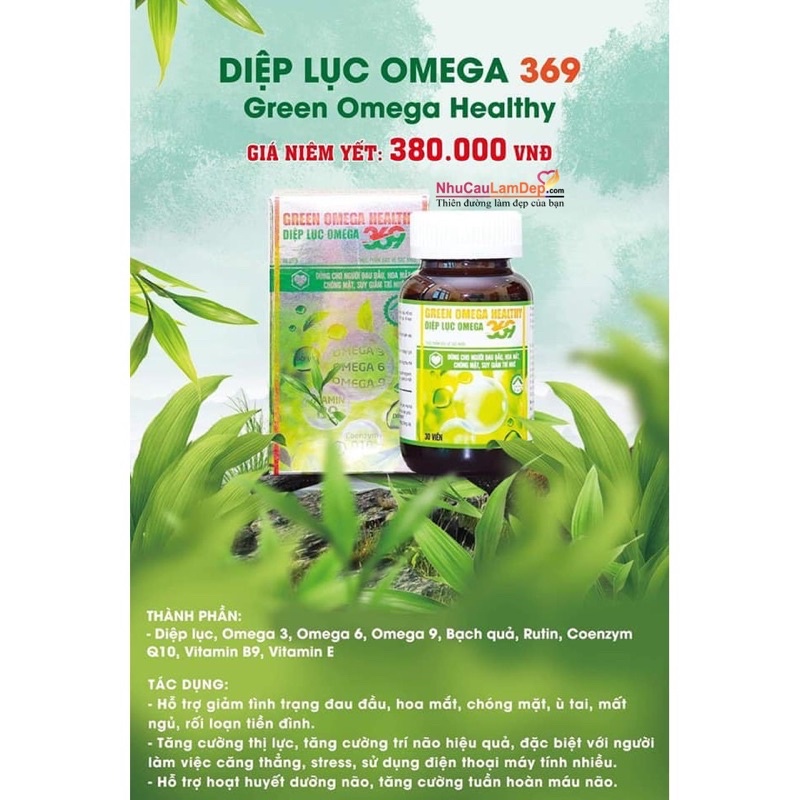 Diệp Lục Omega 369 Green Family Omega Healthy Bổ Mắt