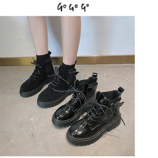 Boot nữ da Yang Mi B02 cột dây cá tính hot trend 2020