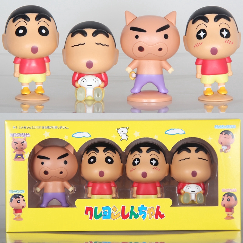 Set 4 Mô Hình Nhân Vật Cậu Bé Bút Chì Dễ Thương