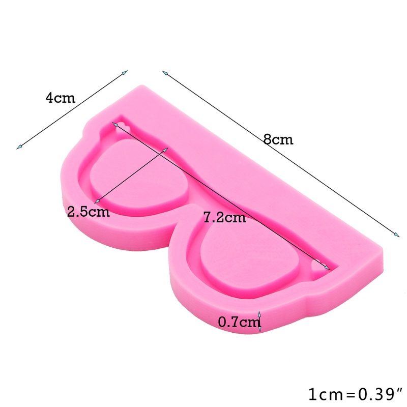 Khuôn Làm Móc Khóa Kính Mắt Bằng Silicone Sáng Bóng DIY
