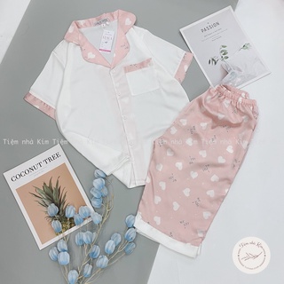 Bộ pijama lụa satin - đồ bộ mặc nhà cộc tay thu đông chất vải mềm mại - hàng cao cấp có size