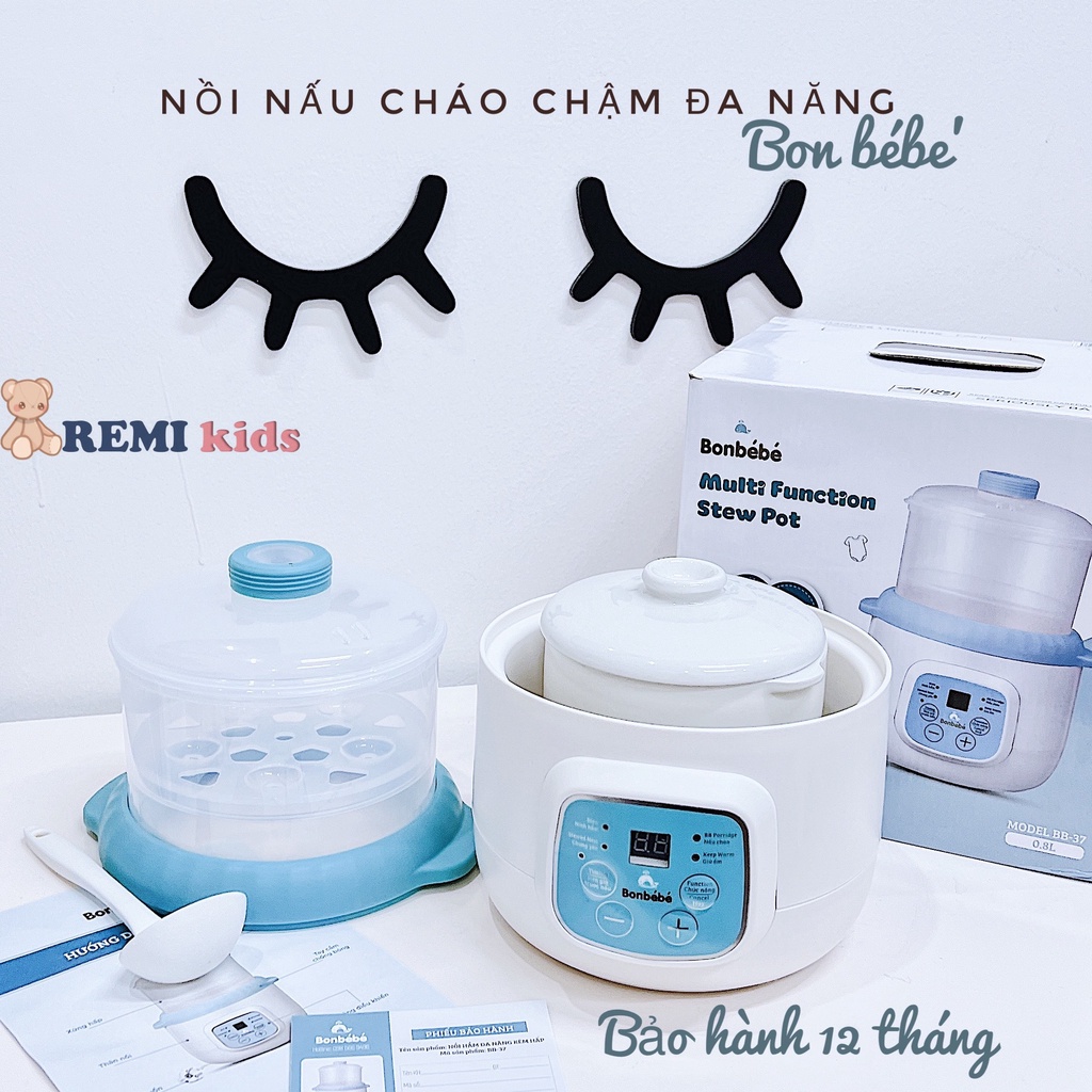 [Chính hãng] Nồi nấu cháo chậm đa năng Bonbebe, BH 12 tháng