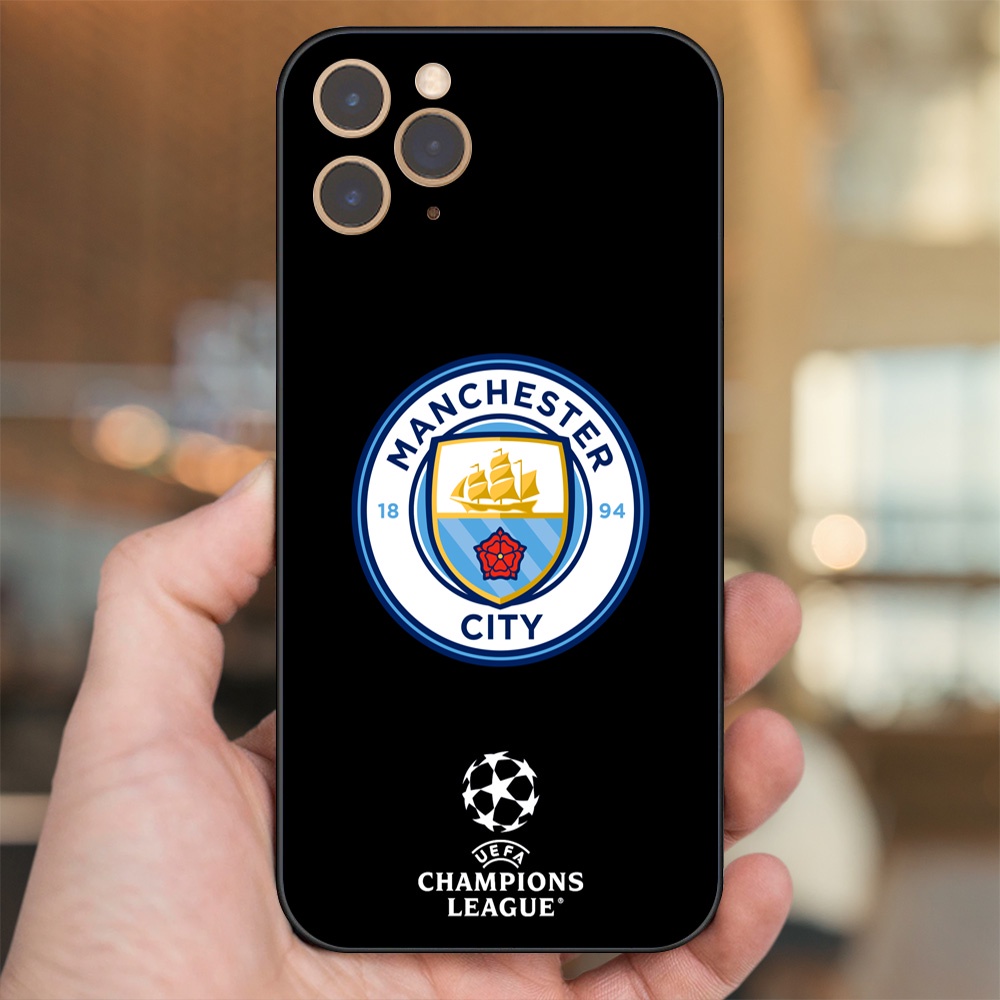 Ốp lưng iPhone 11 Pro dẻo đen cạnh vuông in hình Manchester City MC