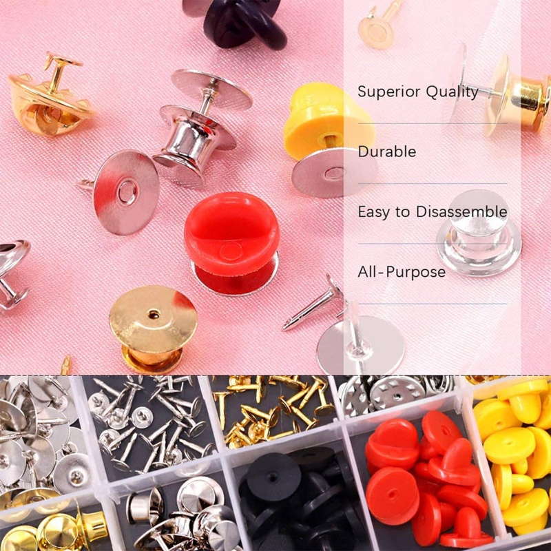 Sa Set 150 Ghim Bướm Sau Bằng Cao Su PVC Tiện Dụng