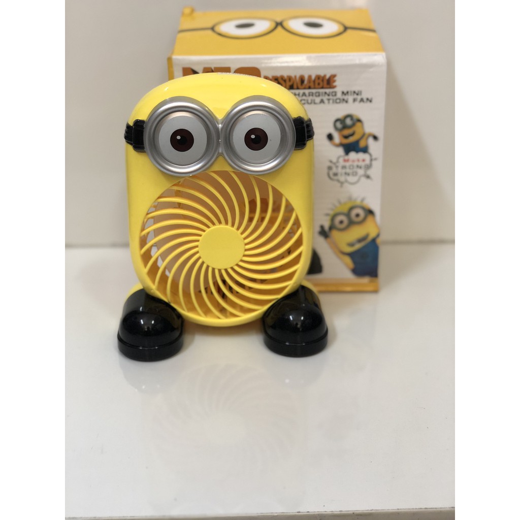 [Mã ELHA9 giảm 15% đơn 50K] QUẠT SẠC MINION 2 CHẾ ĐỘ GIÓ