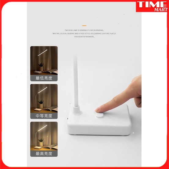 Đèn bàn Tích Điện 3 màu ánh sáng - Đọc sách, đèn học, làm việc [TIME_MART siêu thị tiện ích gia đình]