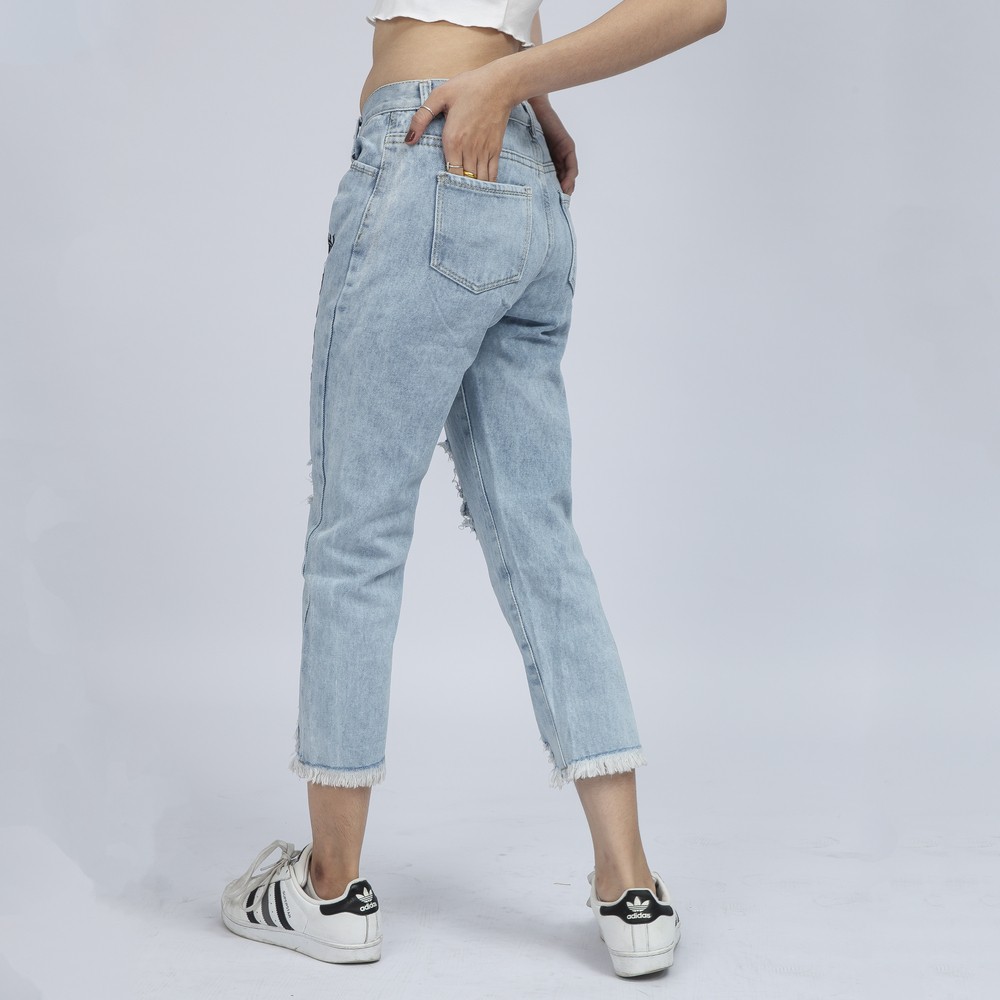 Quần Jean Nữ begy Chữ Thái Chân Tua Co Giãn Thời Trang Cao Cấp QR02. xynhshop999 | BigBuy360 - bigbuy360.vn
