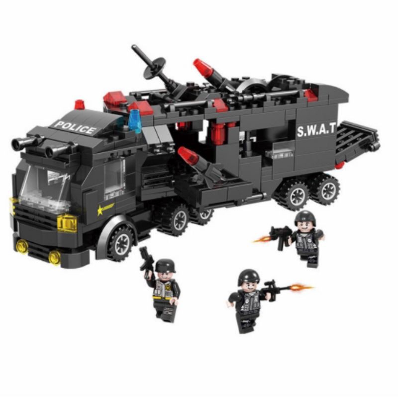 Đồ Chơi Lego Lắp Ráp Mô Hình Cảnh Sát / Xe Cảnh Sát / Swat 8 Trong 3 Dành Cho Trẻ Em