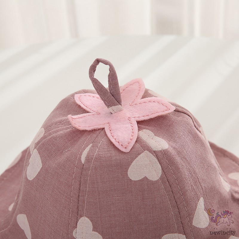 Mũ In Hình Trái Tim Xinh Xắn Cho Bé