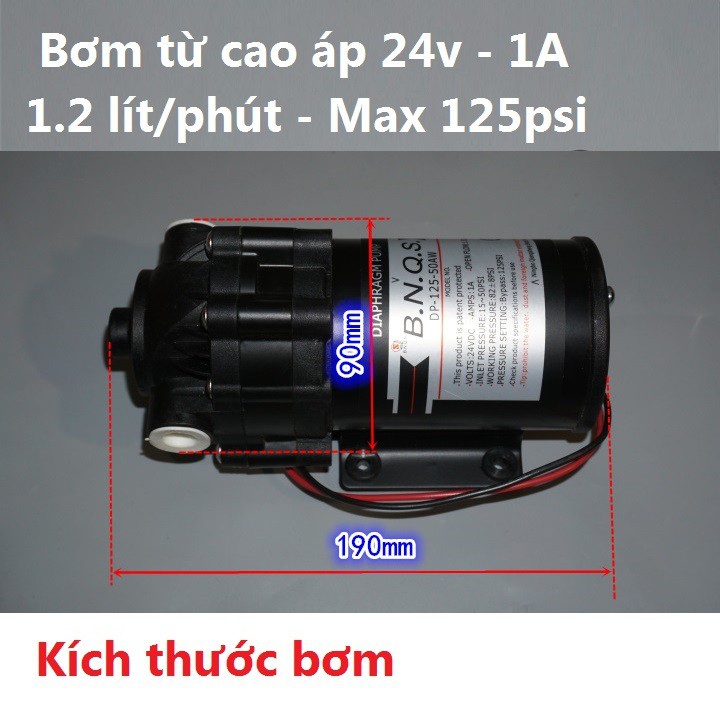 Bơm từ cao áp 24v máy lọc nước, phun sương