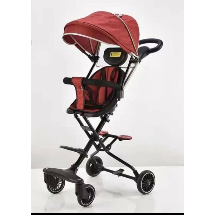 Xe đẩy đi dạo gấp gọn 4 bánh 2 chiều