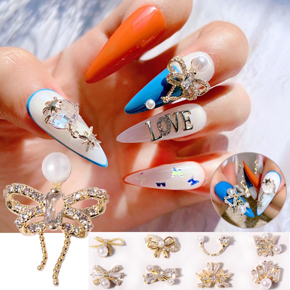 CHARMS Bộ Phụ Kiện Trang Trí Móng Tay 3D Thời Trang