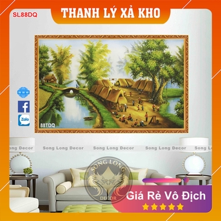 Tranh Dán Tường Làng Quê Việt Nam - SL88DQ-Tranh 3d Đồng quê - Song Long Decor