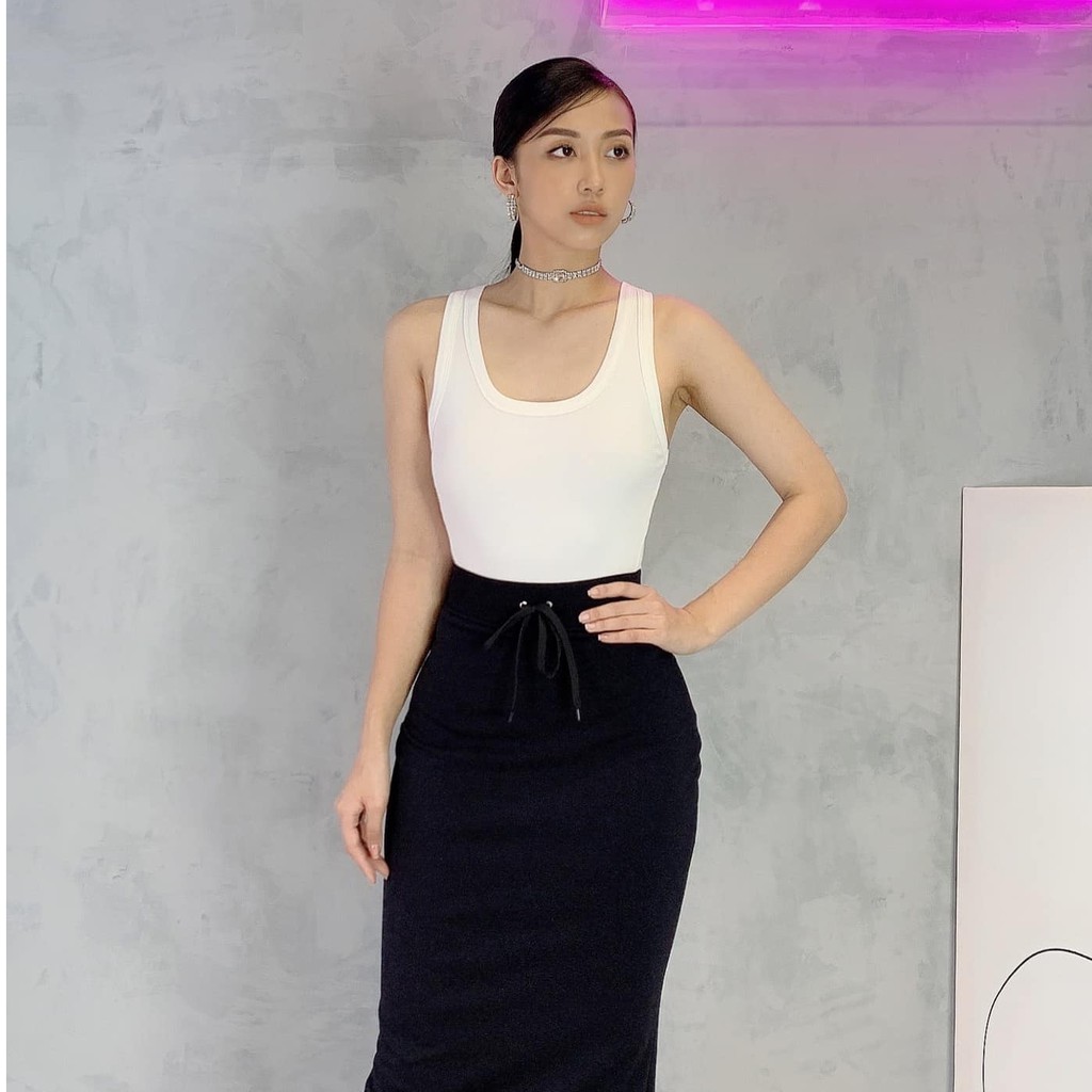 Áo Ba Lỗ Cổ Viền Thường BUSY Cotton Thun Zip BL5T